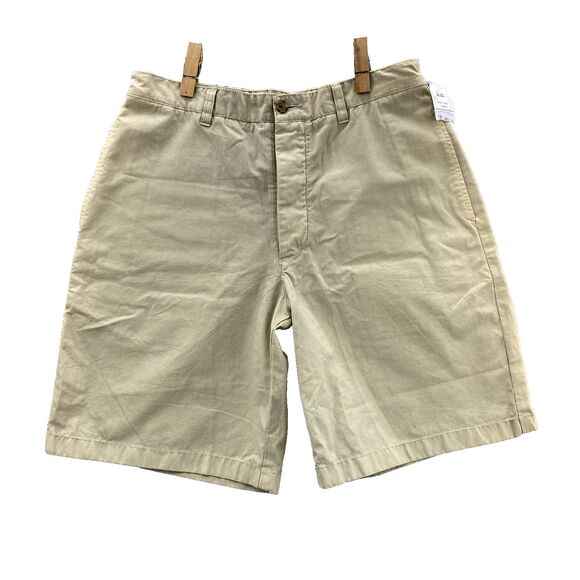 J.Crew Shorts Men 32x8* Khaki ButtonFly Preppy Minimalist 90s Golf Chino Classic - Picture 1 of 12